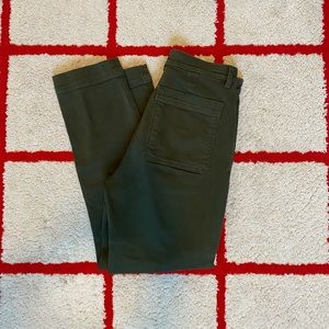 Everlane Straight Leg Crop Forest Green Size 4